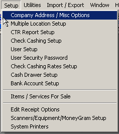 setup - company address